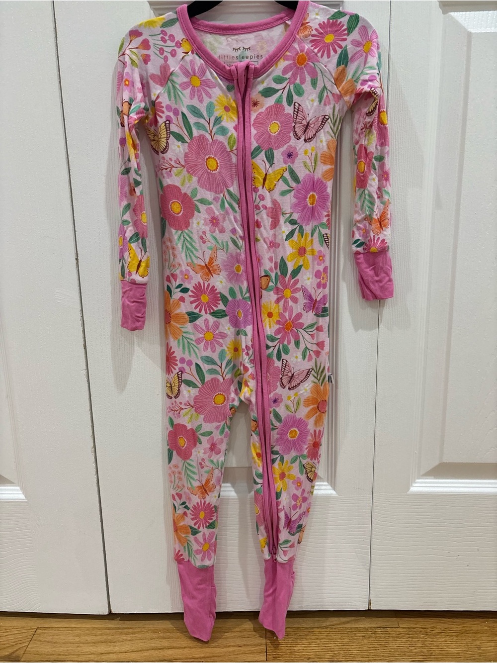 Little Sleepies Floral Bamboo Zip Onesie